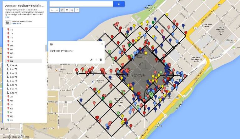 walkability survey analysis progress