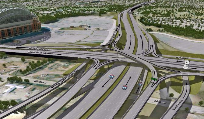 I-94 Expansion. Rendering from WisDOT.