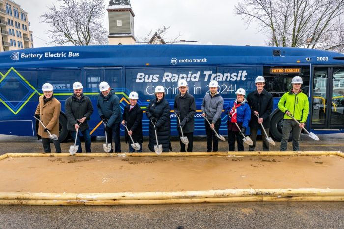 Gregg May was invited to the groundbreaking for Madison’s new Bus Rapid Transit (BRT) line. 