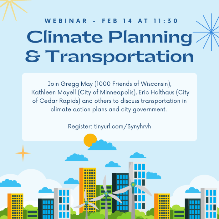 Climate Planning and Transportation Webinar