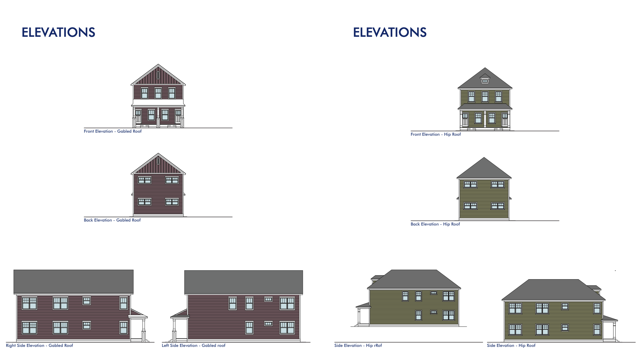 Michigan Pre-Approved Plans with Duplex Elevations