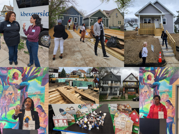 collage of images from Milwaukee’s Community Development Alliance (CDA) on its Next Gen Homes Bus Tour 