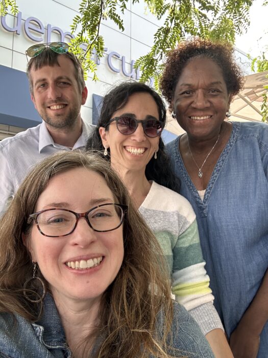 Ken Smith and Tehila Cohen of Housing Onward Wisconsin met up with Jen Walk and Sharon Johnson of Madison For More Neighbors to discuss Community Land Trusts.