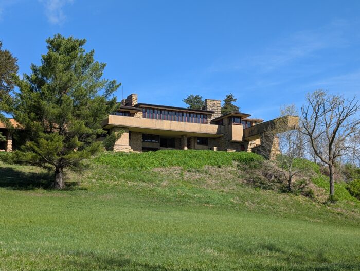 Taliesin is the home, studio, school, and 800-acre property of Frank Lloyd Wright in the Driftless Region of southern Wisconsin near Spring Green.